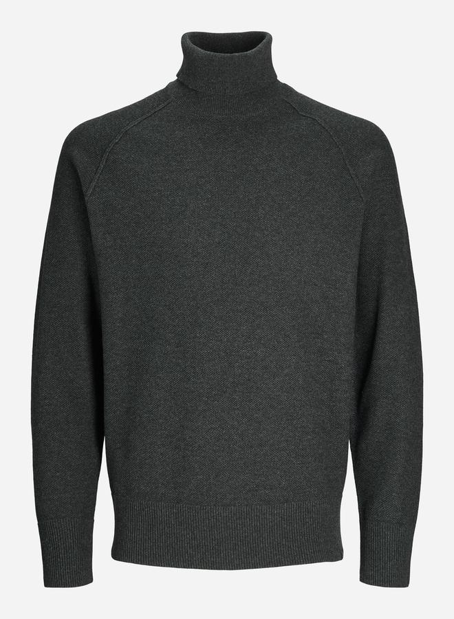 JACK & JONES Textured Knit Turtle Neck Sweatshirt 