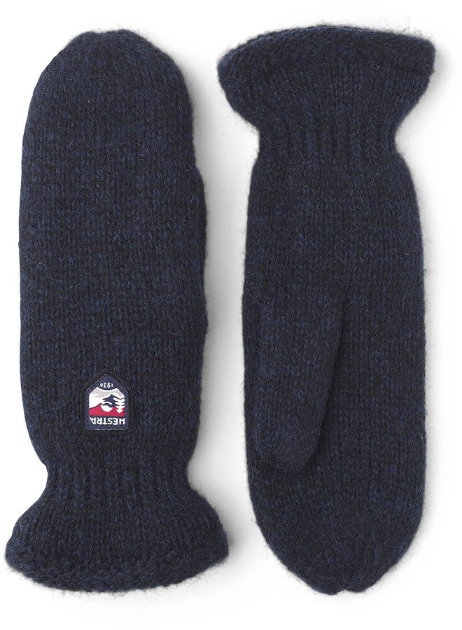Hestra Unisex Basic Wool Mitt, Winter Weather Insulated Wool Mittens for Outdoor Everyday, Hiking for Men & Women - Navy - 8 - Image 1