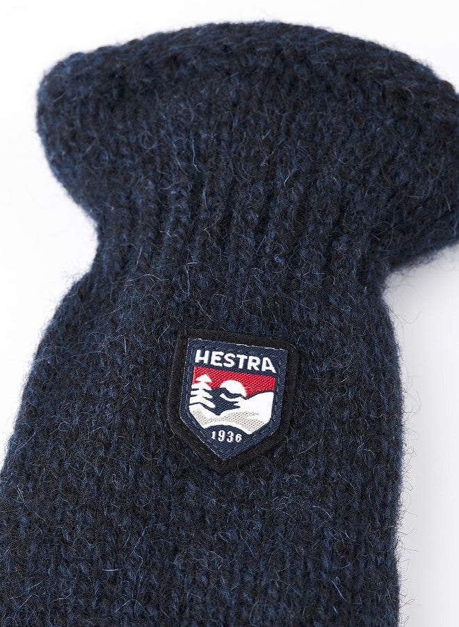 Hestra Unisex Basic Wool Mitt, Winter Weather Insulated Wool Mittens for Outdoor Everyday, Hiking for Men & Women - Navy - 8 - Image 2