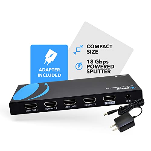 OREI HDMI Splitter 1 in 4 Out 1x4 4K60Hz HDMI 20 UHD Powered 4Port HDMI Splitter with HDCP 22 EDID Management 18Gbps Bandwidth 4Way Output for TV Fire Stick PS5 Bluray - Image 3