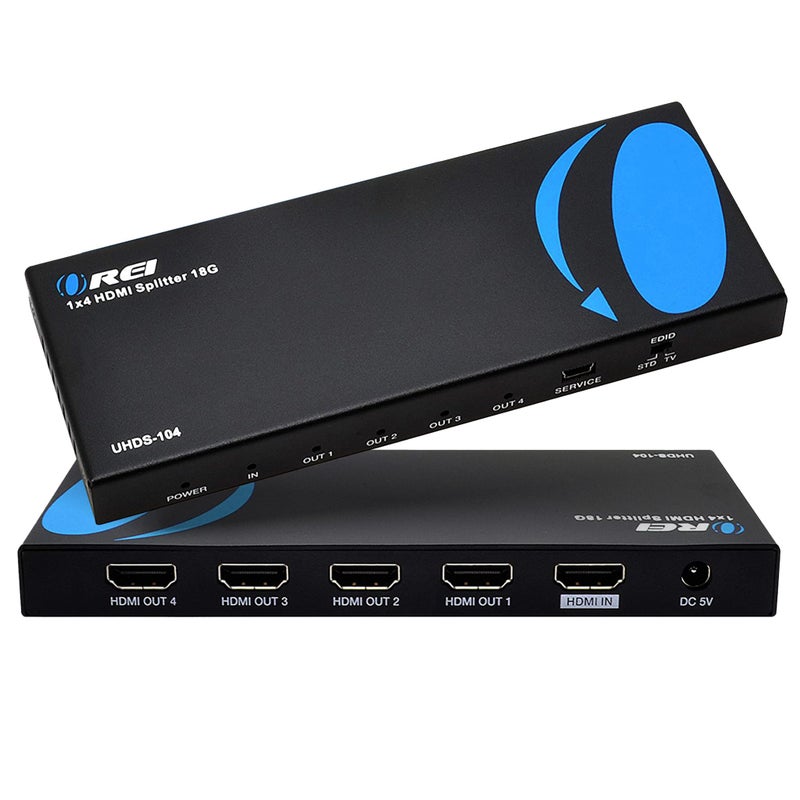 OREI HDMI Splitter 1 in 4 Out 1x4 4K60Hz HDMI 20 UHD Powered 4Port HDMI Splitter with HDCP 22 EDID Management 18Gbps Bandwidth 4Way Output for TV Fire Stick PS5 Bluray - Image 2