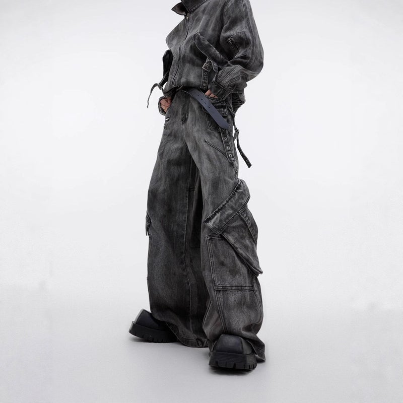 Unisex Classic Denim Jeans Loose Fit Daily Outdoor Wear - Image 5
