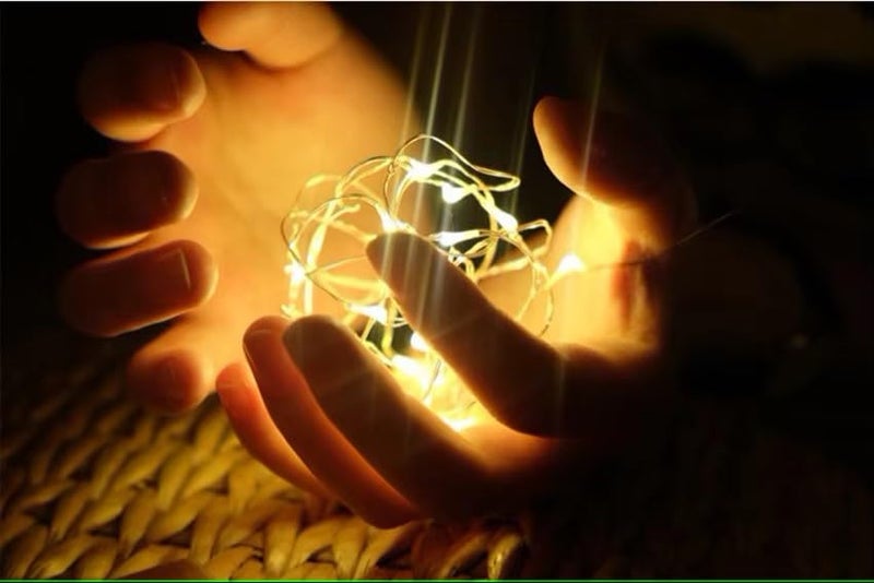 HUMAIZAR إضاءة خيوط الفوانيس النحاسية HUMAIZAR بطول 10 متر و100 LED تعمل بالطاقة من USB لتزيين حفلات عيد الميلاد وحفلات الزفاف والهدايا ومهرجانات ديوالي 100 LED 10 م دافئ أبيض تعمل بالطاقة من USB عبوة من 1 - Image 5