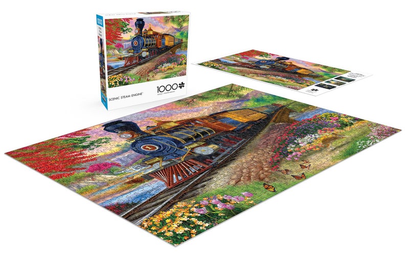 Buffalo Games Bigelow Illustrations Scenic Steam Engine 1000 Piece Jigsaw Puzzle for Adults Challenging Puzzle Perfect for Game Nights Finished Size is 2675 x 1975 - Image 4