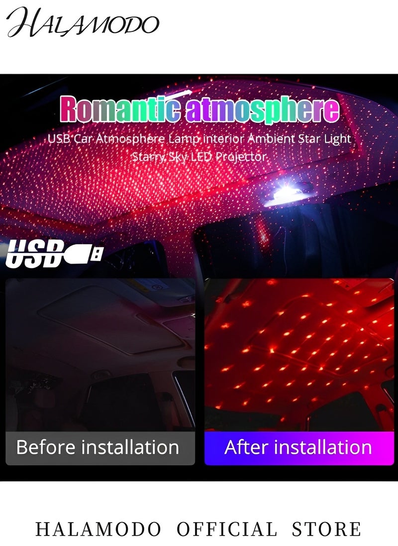 هالامودو أضواء النجوم USB للسيارة، أضواء النجوم LED، سماء مرصعة بالنجوم، أضواء مرنة محمولة لسقف السيارة، لغرفة النوم والسقف الداخلي للسيارة والحفلات  - Image 3