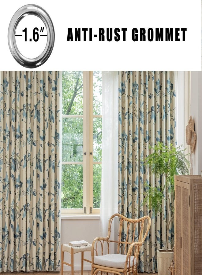 SUOUO Vintage Floral Blackout Curtains for Bedroom 84 inches Long 2 Panels Patterned Black Sketch Style Window Drapes for Living Room - Image 2