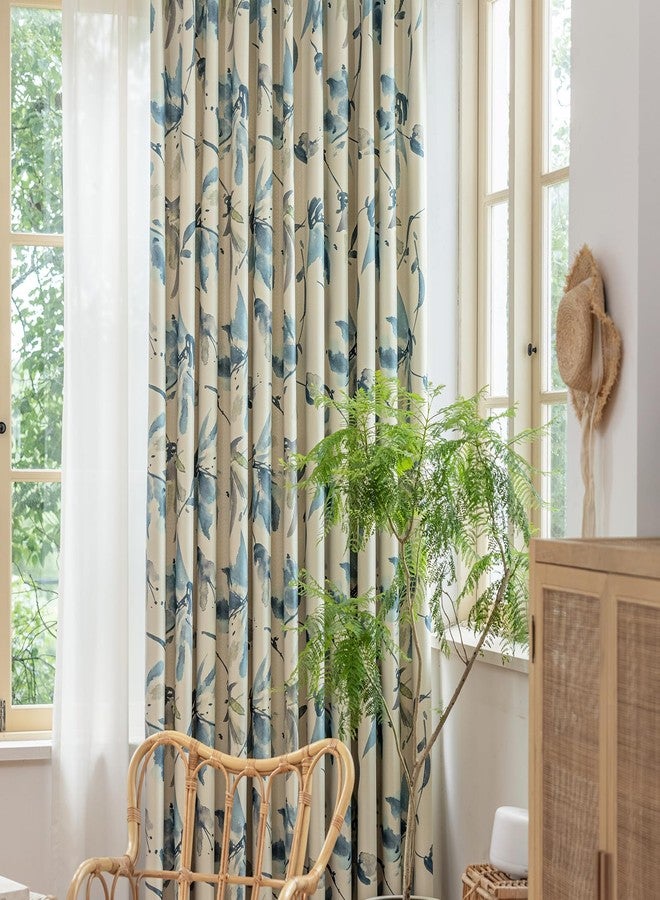 SUOUO Vintage Floral Blackout Curtains for Bedroom 84 inches Long 2 Panels Patterned Black Sketch Style Window Drapes for Living Room - Image 3