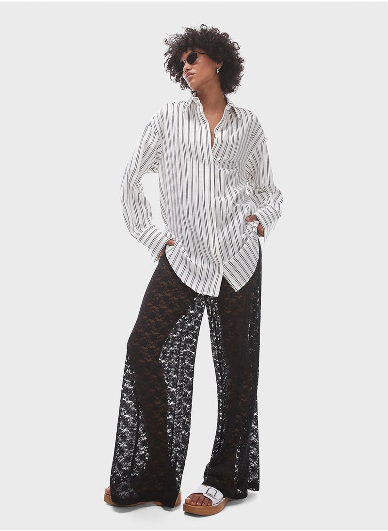 TOPSHOP Topshop co-ord stripe oversized shirt  - Image 4