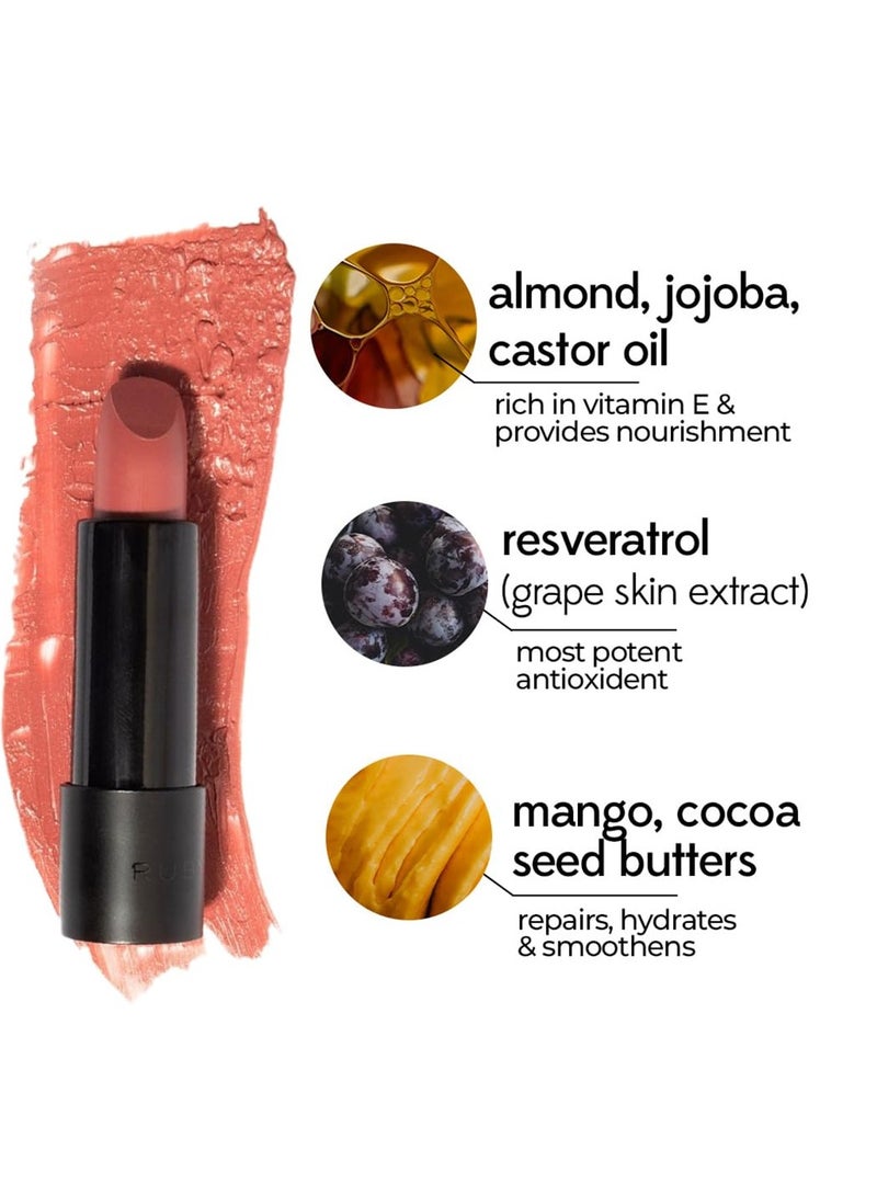 روبيز أورجانيك روج شفاه شبه مطفي، خالٍ من البارابين، بلون البرقوق - 3.7 جرام. - Image 4