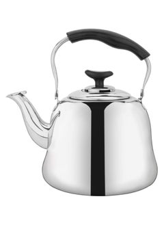 Stainless steel tea pot with whistle, 1.5 litres, silver sold by Black Fire