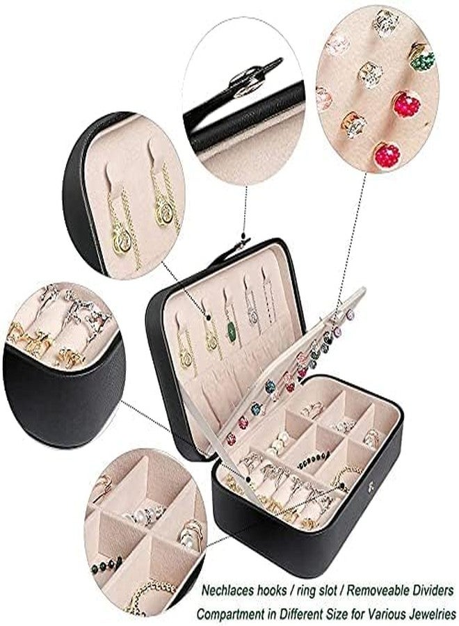 Ghini Women's Mini Jewellery Box Organizer Faux Leather Storage Case Small Portable Jewelry Box for Rings Necklaces Jewelry Gift for Girlfriend & Wife - Image 5