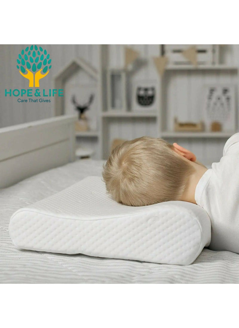 Hope And Life - Medical Memory Foam Contour Pillow for Kids and Adults Provides Proper Neck and Cervical Support - 55*35*5/7 cm - Image 1