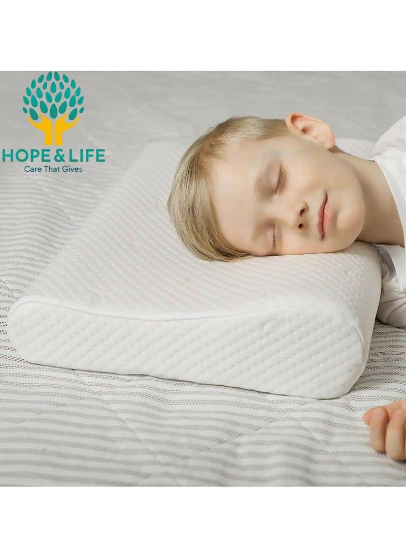 Hope And Life - Medical Memory Foam Contour Pillow for Kids and Adults Provides Proper Neck and Cervical Support - 55*35*5/7 cm - Image 1