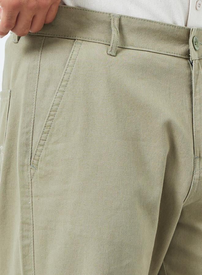 Styli Men Olive Relaxed Fit Chinos - Image 4