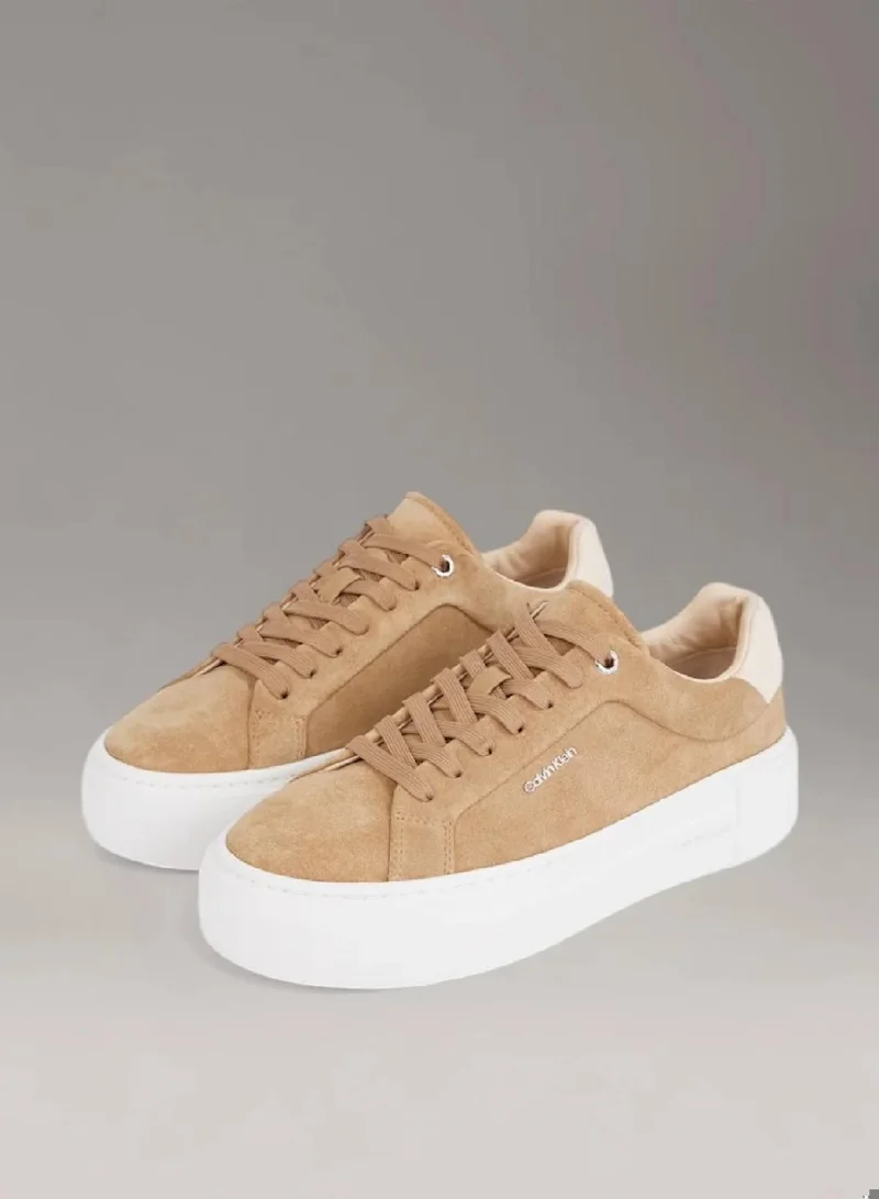 CALVIN KLEIN Suede Platform Trainers