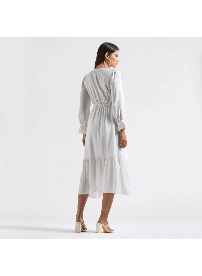 Splash FAV Crochet Bodice Midi Dress