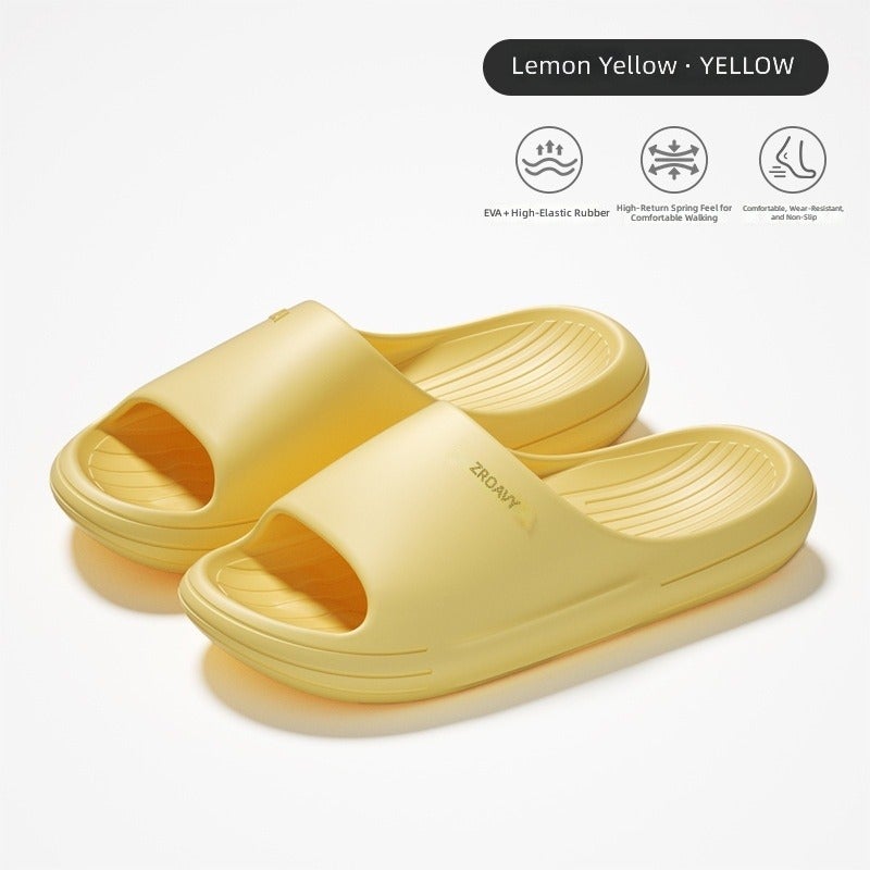 Non-Slip EVA Bathroom Slippers for Men and Women, Quiet Indoor House Slippers, Thick Sole, Anti-Odor, Comfortable, 2025 Spring