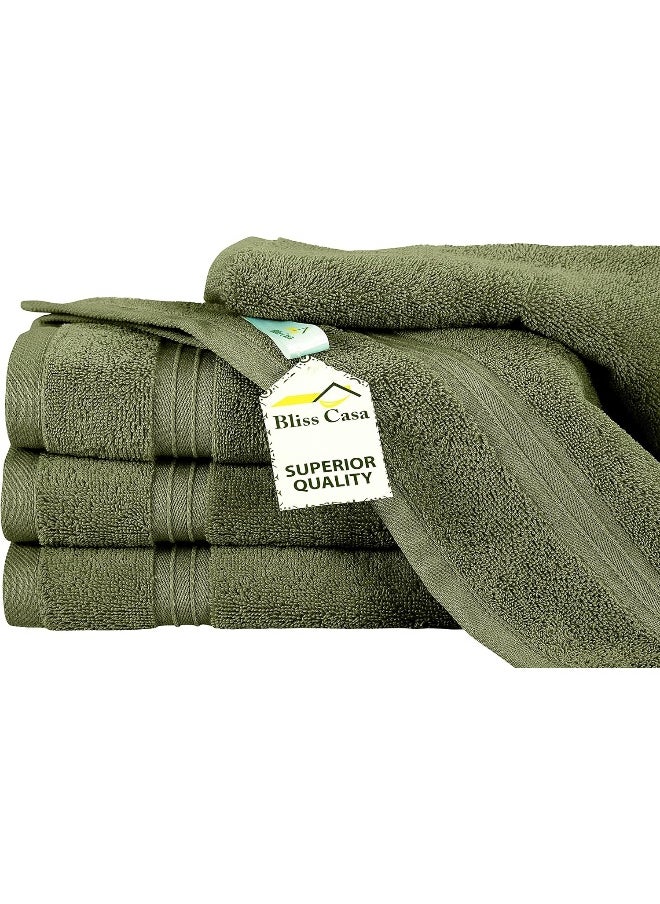 Bliss Casa 4-Piece 100% Combed Cotton Hand Towels - 550 GSM Quick Dry Highly Absorbent Hand Towel Set 16x28 Inch  - Image 4