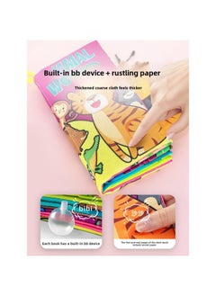 Generic Jolly Baby's Tear-Tear Early Education Cloth Book Baby Voice Baby Animal Tail Cloth Book-Color: Animal World (6 Pages And 12 Sides Contain A Sound Paper BB Device)  - Image 4