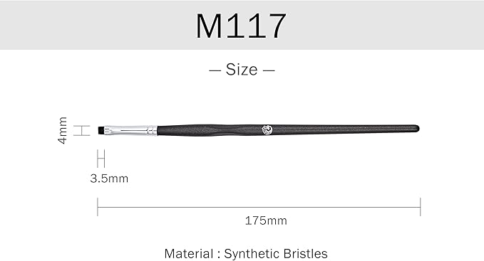 ENERGY Thin Precision Angled Eyebrow Brush Eyeline Brow Brush for Gel Eyeliner Brow Pomade M118