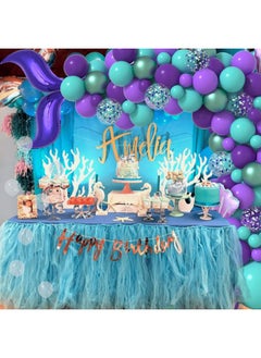 Mermaid Balloon Arch Kit Mermaid Party Decorations Mermaid Tail Balloons Purple And Teal Confetti Balloons Mermaid Under The Sea Balloons For Mermaid Baby Shower Birthday Party Supplies - pzsku/Z2C0ED5124B6935166B4CZ/45/_/1734347166/61e4081d-239b-44c7-ad0e-f040efcf8f56