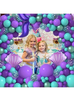 Mermaid Balloon Arch Kit Mermaid Party Decorations Mermaid Tail Balloons Purple And Teal Confetti Balloons Mermaid Under The Sea Balloons For Mermaid Baby Shower Birthday Party Supplies - pzsku/Z2C0ED5124B6935166B4CZ/45/_/1734347168/5e199d62-9d70-4cac-a540-abe15411efac