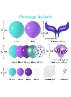 Mermaid Balloon Arch Kit Mermaid Party Decorations Mermaid Tail Balloons Purple And Teal Confetti Balloons Mermaid Under The Sea Balloons For Mermaid Baby Shower Birthday Party Supplies - pzsku/Z2C0ED5124B6935166B4CZ/45/_/1734347172/3d4dcb27-c556-49da-9072-20cc88076189