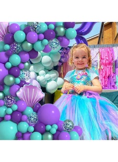 Mermaid Balloon Arch Kit Mermaid Party Decorations Mermaid Tail Balloons Purple And Teal Confetti Balloons Mermaid Under The Sea Balloons For Mermaid Baby Shower Birthday Party Supplies - pzsku/Z2C0ED5124B6935166B4CZ/45/_/1734347174/b37c509f-2c54-4048-ada8-534bb638771c