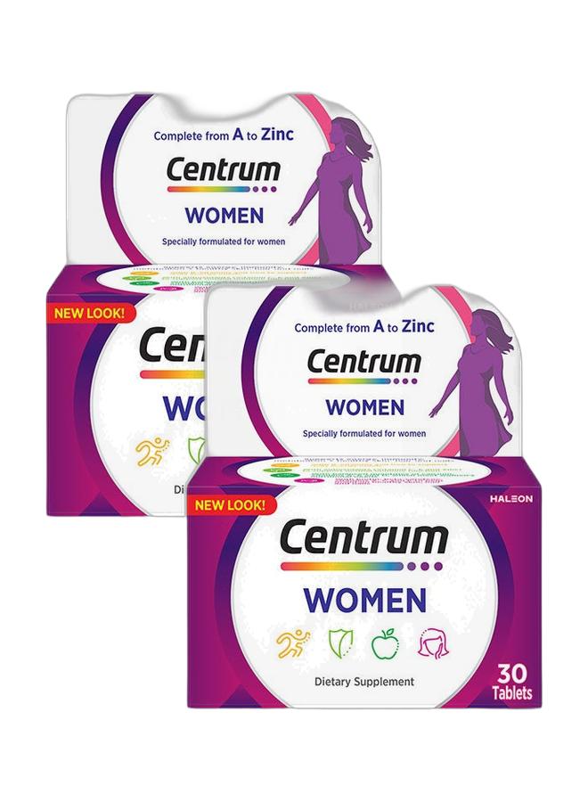 Centrum Women Specially Formulated Multivitamin for Women, 30 Tablets (Pack of 2) - Image 1
