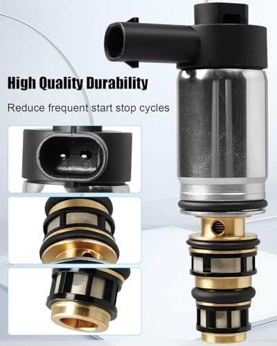 HUQUZN AC Compressor Control Solenoid Valve Fit for Chevy GMC Honda Buick Cadillac Acura 20112023 Replace 10557C Silvery - Image 3