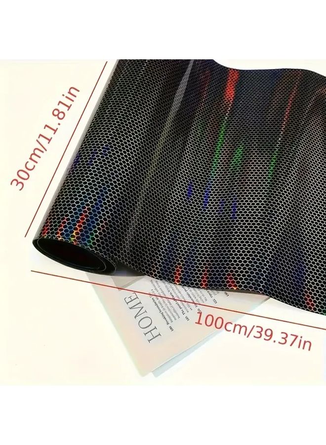 Black Car Headlight Sticker Protection Film 11 81x39 37in Waterproof UV Resistant - Image 2