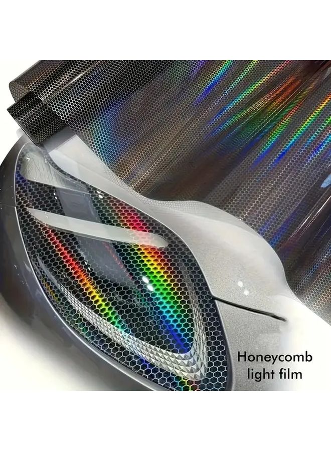 Black Car Headlight Sticker Protection Film 11 81x39 37in Waterproof UV Resistant - Image 4