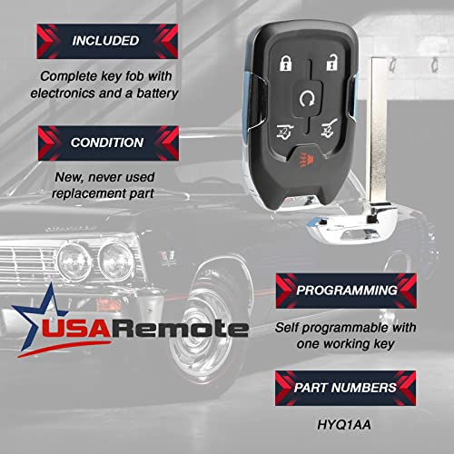 USARemote Smart Key Fob Keyless Entry Remote fits 2015-2020 Chevy Suburban/Tahoe/GMC Yukon + Yukon XL (HYQ1AA, 13580802) - Image 3