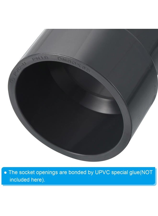 PATIKIL PVC Reducer Pipe Fitting 3.5x3 Inch Socket, Straight Coupling Adapter Connector, Grey - Image 5