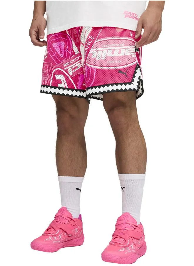 بوما شورت PUMA x FAST & FURIOUS من نسيج شبكي بطول 6 بوصة للرجال