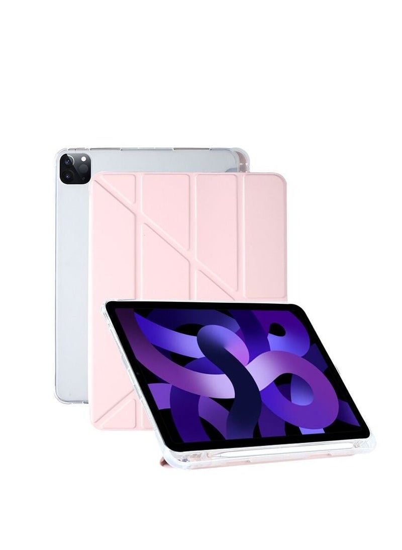 حافظة آيباد وردية ناعمة منخفضة الحماية مع فتحة للقلم