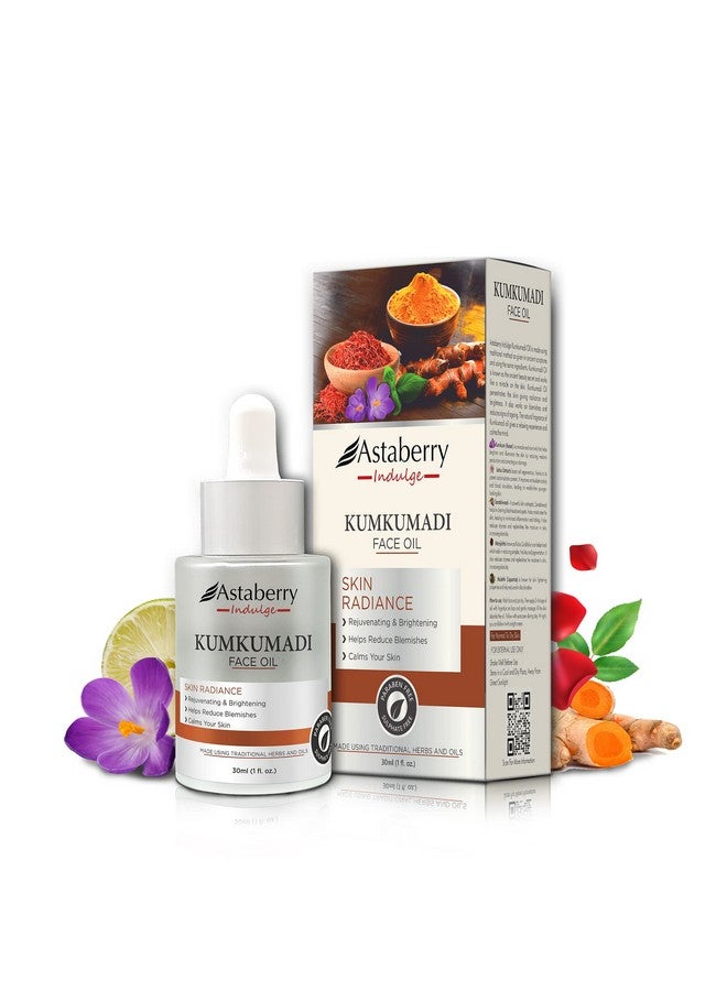 Astaberry Indulge Kumkumadi Face Oil For Glowing Skin With Saffron & Lotus Extracts For Dull Skin, Sandalwood & Mulethi For Reduces Dark Spots & Blemishes | 30 Ml  - Image 1