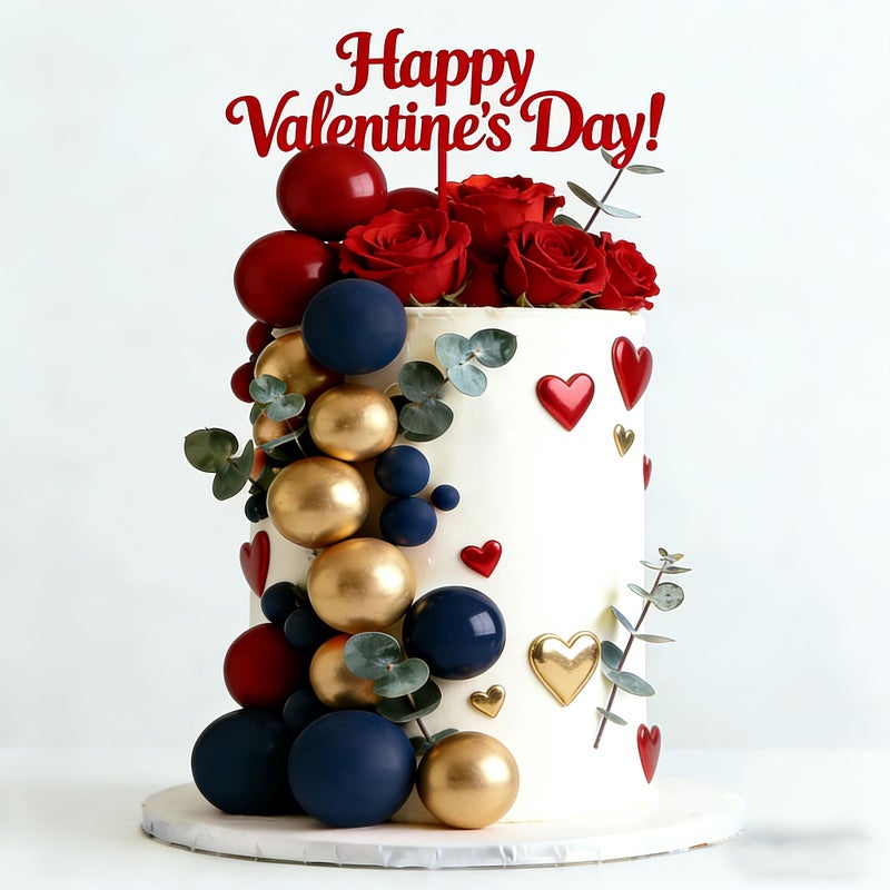 غطاء كعكة عيد الميلاد المزين بـ 36 قطعة، خليط من الذهبي والأحمر والأزرق، مناسب لحفلات عيد الميلاد والزفاف والخطوبة وعيد الحب وعيد الفصح وعيد الأم والحفلات والاحتفالات، لا يحتاج إلى كهرباء. - Image 4