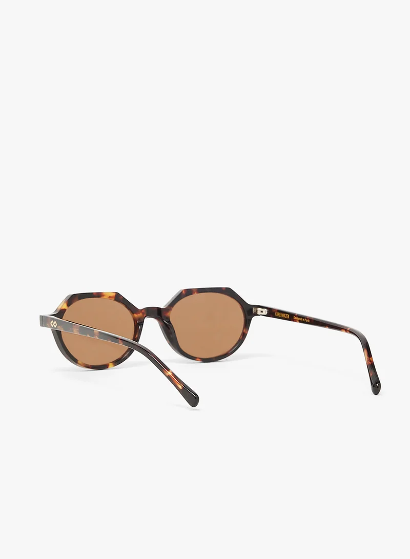 KAREN WAZEN Drew Oval Sunglasses