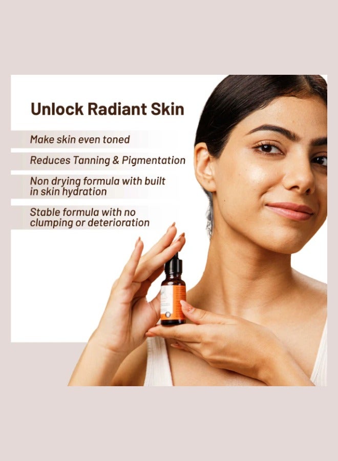 SkinQ 15% Vitamin C Glow Serum for Radiant Skin – Brightens Face & Neck | L-Ascorbic Acid + Ferulic Acid + Hyaluronic Boost | 20ml - Registered dealer in UAE - Image 4