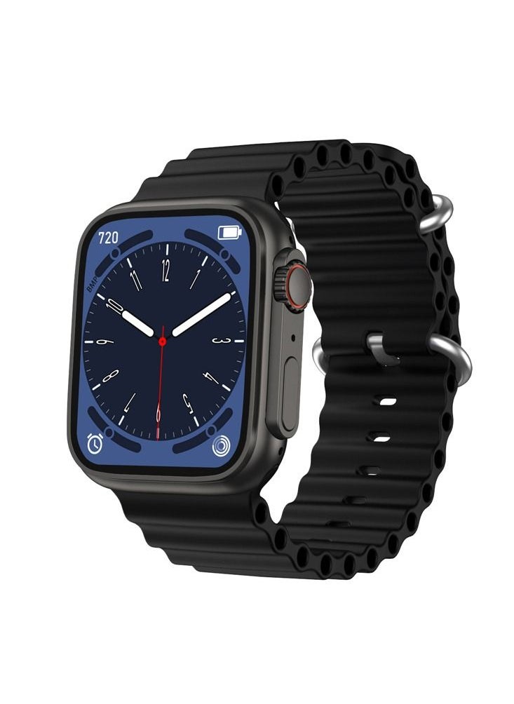 modio - Modio MC77 Smart Watch Ultra Black with Two Set Strap for Men's and Boys - Image 1