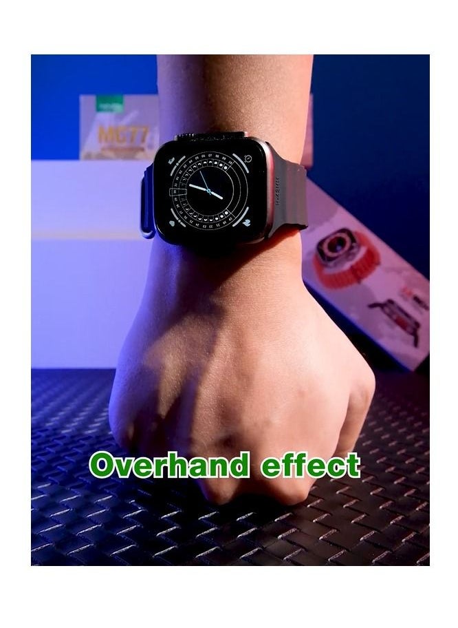 modio - Modio MC77 Smart Watch Ultra Black with Two Set Strap for Men's and Boys - Image 1