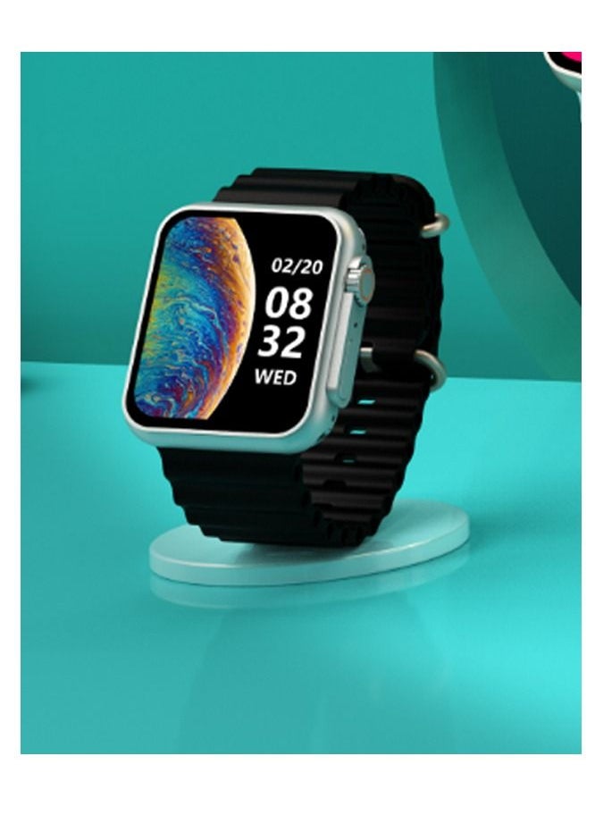 modio - Modio MC77 Smart Watch Ultra Black with Two Set Strap for Men's and Boys - Image 1