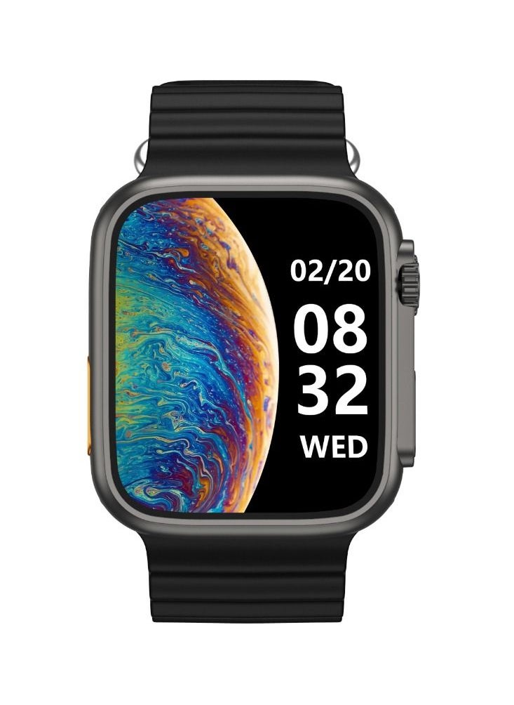 modio - Modio MC77 Smart Watch Ultra Black with Two Set Strap for Men's and Boys - Image 1
