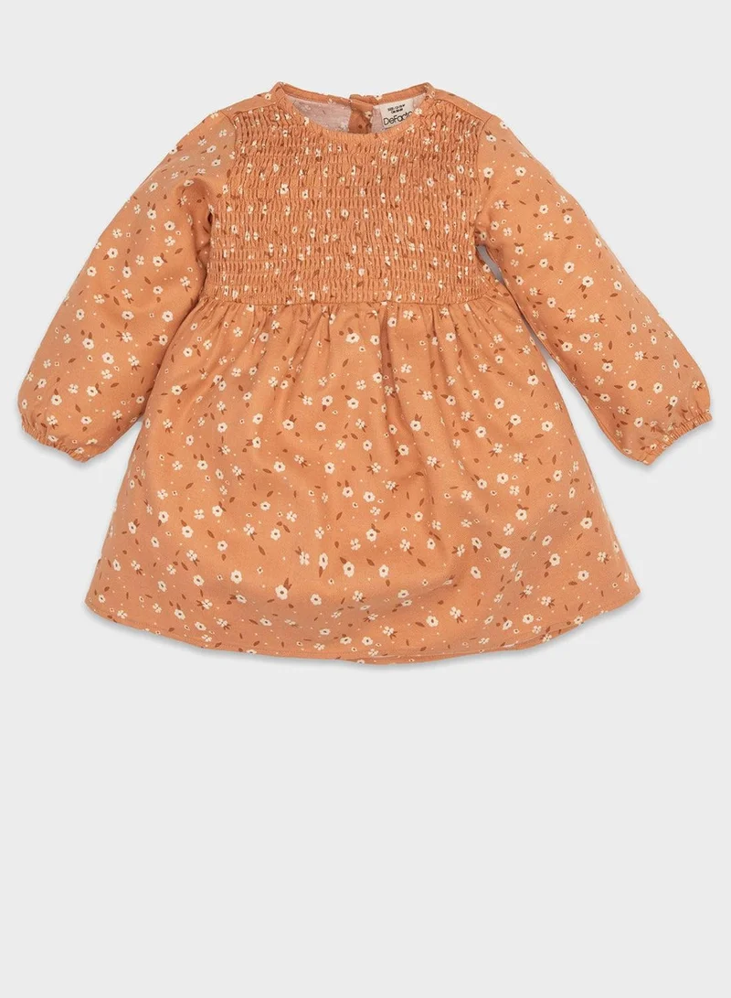 DeFacto Floral Smocked Dress