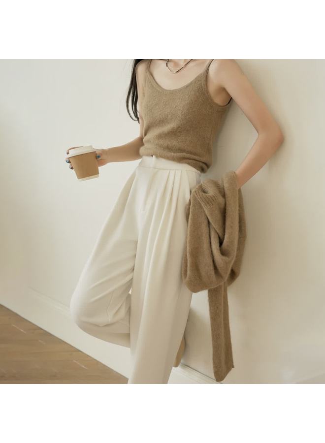 Mt [casual Simple Commuter Style] Autumn Collection, Elegant Comfortable Solid Color Versatile Knitted Casual Pants - Image 5