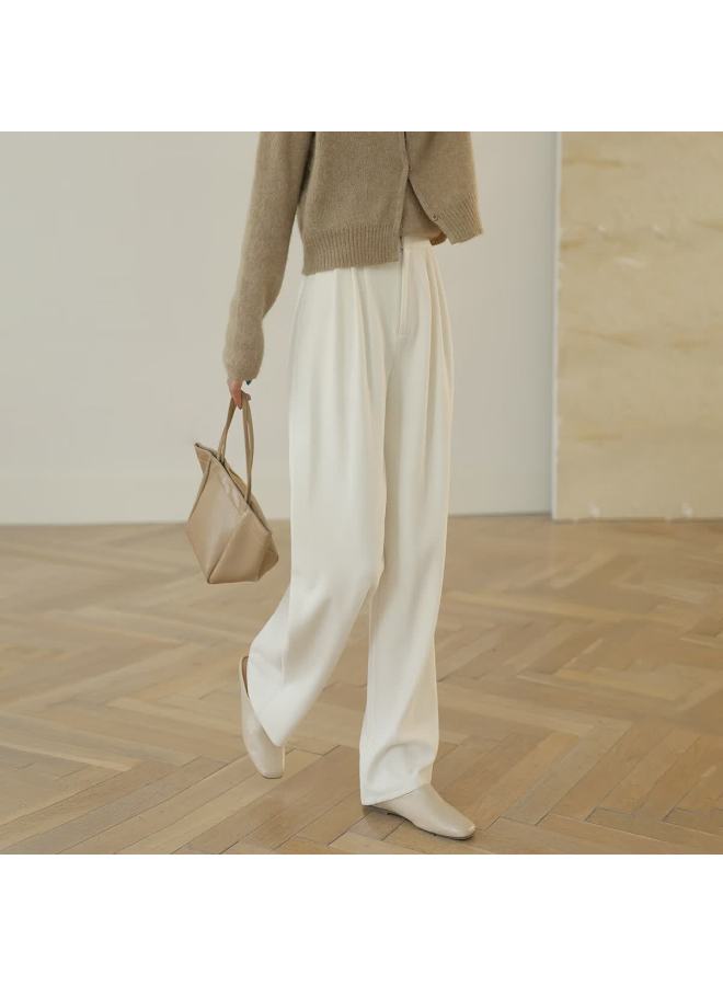 Mt [casual Simple Commuter Style] Autumn Collection, Elegant Comfortable Solid Color Versatile Knitted Casual Pants - Image 3