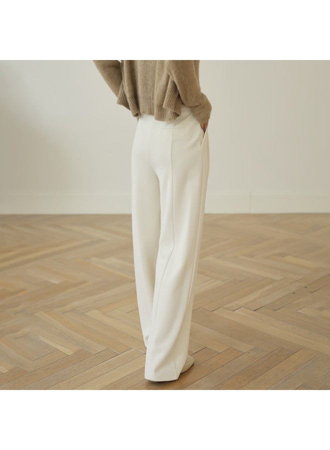 Mt [casual Simple Commuter Style] Autumn Collection, Elegant Comfortable Solid Color Versatile Knitted Casual Pants - Image 4