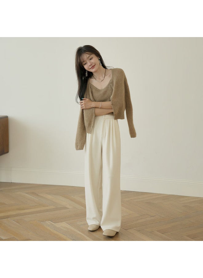 Mt [casual Simple Commuter Style] Autumn Collection, Elegant Comfortable Solid Color Versatile Knitted Casual Pants - Image 2