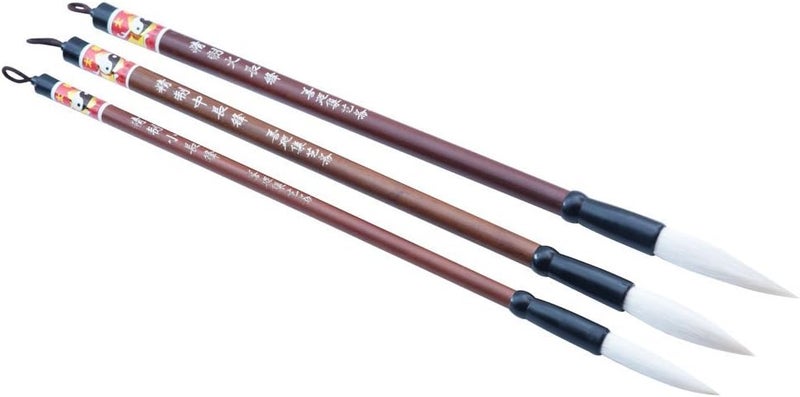 Easyou Hu Brush Chinese Brush for Beginner Students Calligraphy and Drawing Pure Goat Hair jzcf L+M+S - Image 1